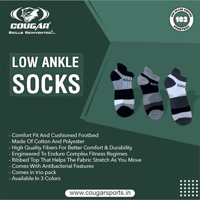 Cougar WLS-220 Low Ankle Trio Socks