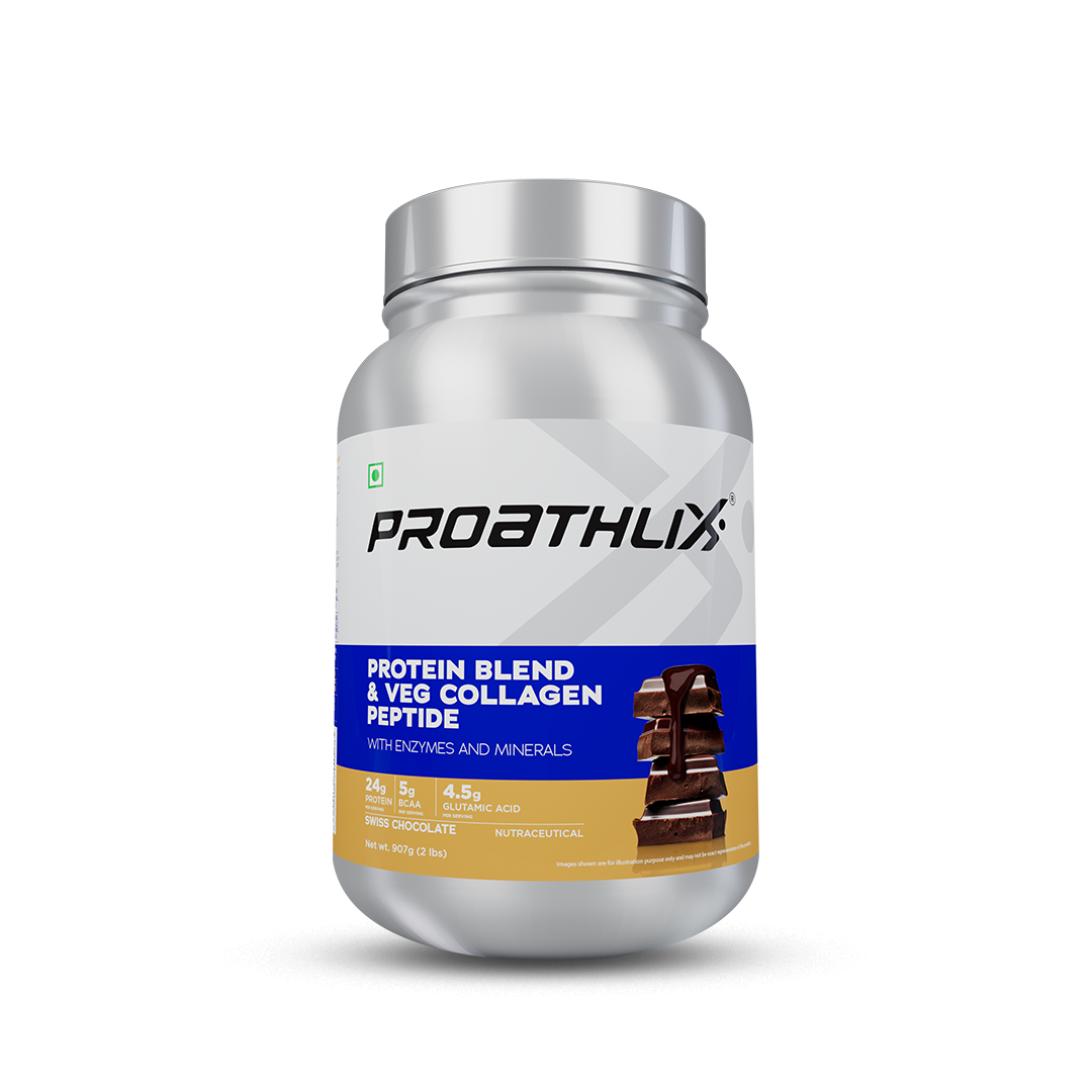 Proathlix Protein Blend & Veg Collagen Peptide( Swiss Chocolate 0.907 kg)