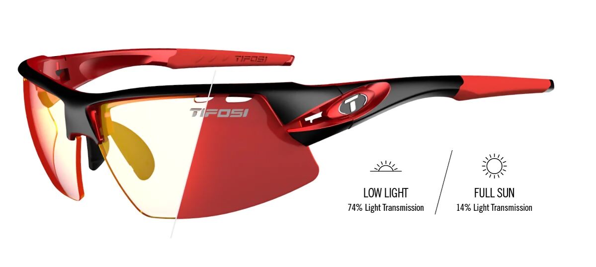 Tifosi Optics Crit Sunglasses, Black/Red, Fototec 1340309730