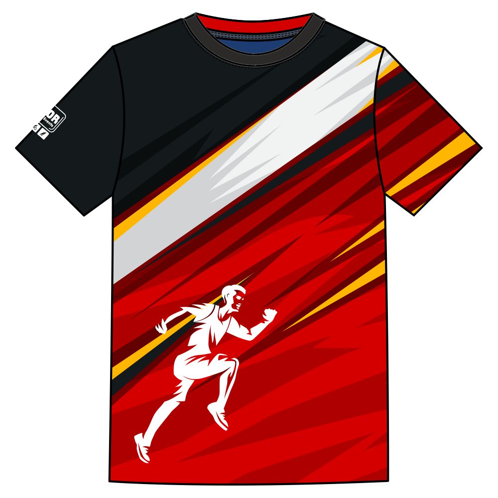 Stylish Streaks Running T-Shirt