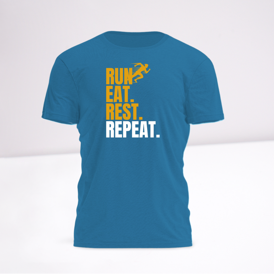 HDOR Active Graphic Tee - Run Eat Rest Repeat