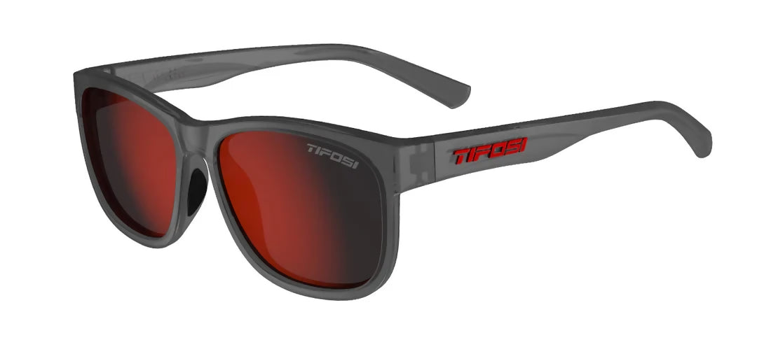 Tifosi Optics Swank XL Sunglasses (Satin Vapor, Smoke Red) 1720402878